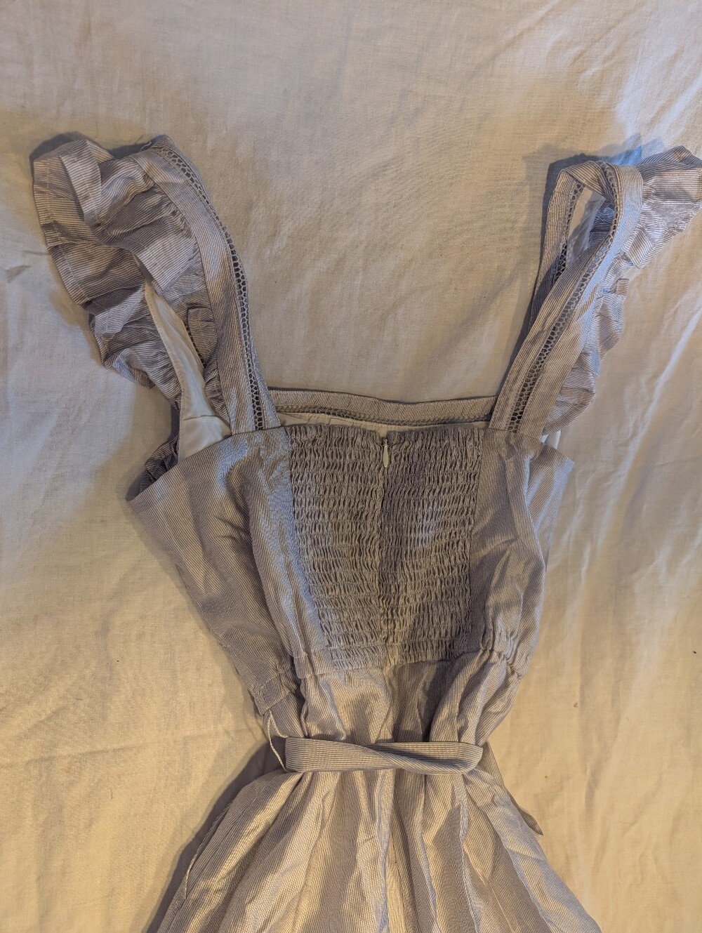 2/30$ Adelyn Rae White Ruffled Jumpsuit - Picture 7 of 10